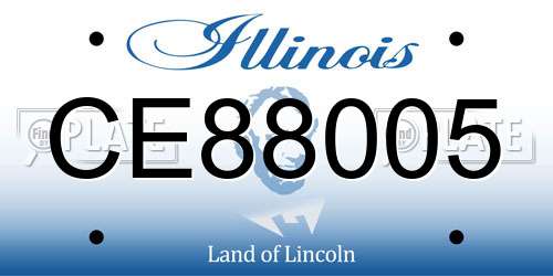 CE88005 Illinois License Plate