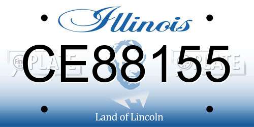 CE88155 Illinois License Plate