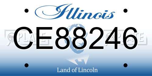 CE88246 Illinois License Plate