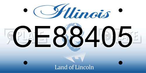 CE88405 Illinois License Plate