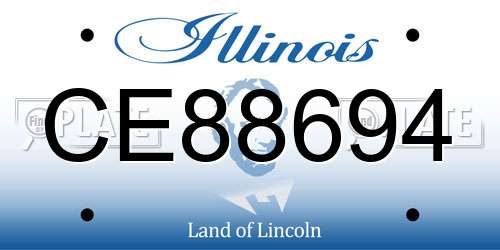 CE88694 Illinois License Plate