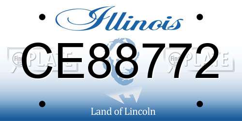CE88772 Illinois License Plate