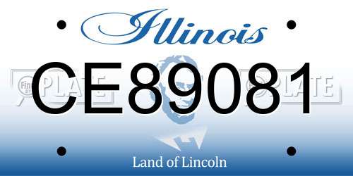 CE89081 Illinois License Plate