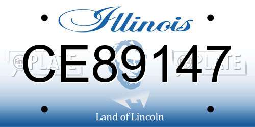 CE89147 Illinois License Plate