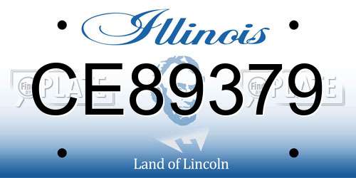 CE89379 Illinois License Plate