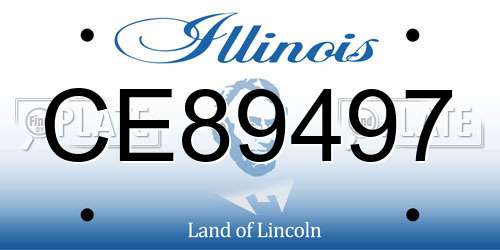 CE89497 Illinois License Plate