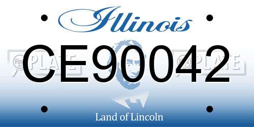 CE90042 Illinois License Plate