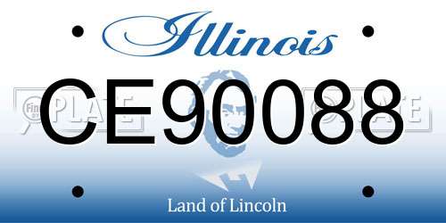 CE90088 Illinois License Plate
