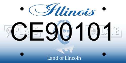 CE90101 Illinois License Plate