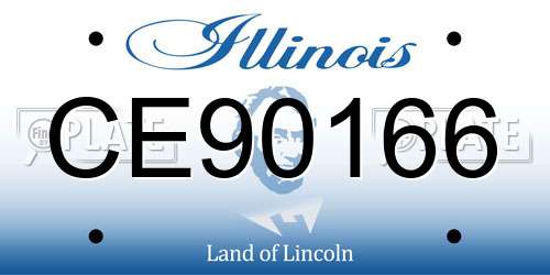 CE90166 Illinois License Plate