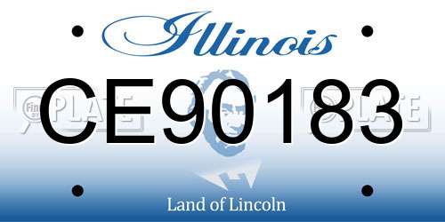 CE90183 Illinois License Plate