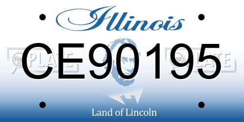 CE90195 Illinois License Plate