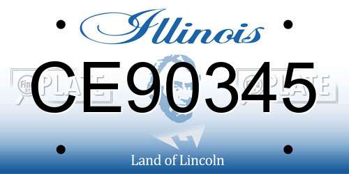 CE90345 Illinois License Plate