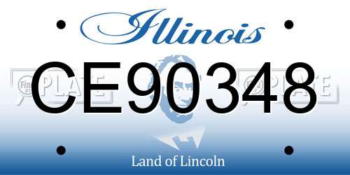 CE90348 Illinois License Plate