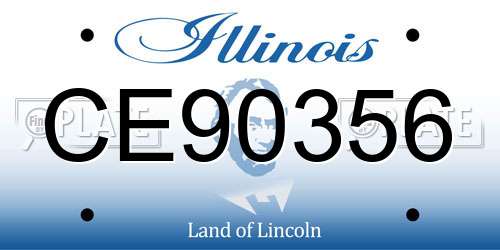 CE90356 Illinois License Plate