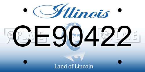 CE90422 Illinois License Plate