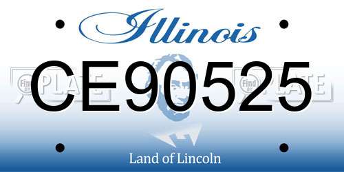 CE90525 Illinois License Plate
