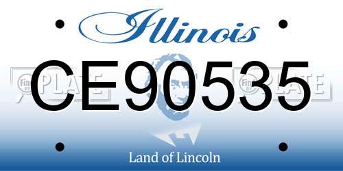CE90535 Illinois License Plate
