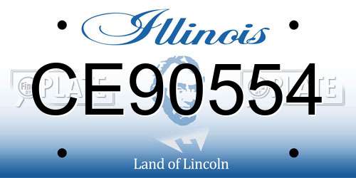 CE90554 Illinois License Plate
