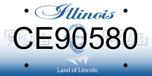 CE90580 Illinois License Plate