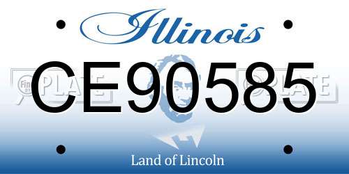 CE90585 Illinois License Plate