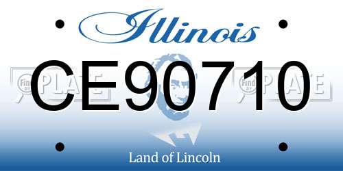 CE90710 Illinois License Plate