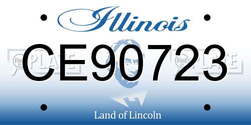 CE90723 Illinois License Plate