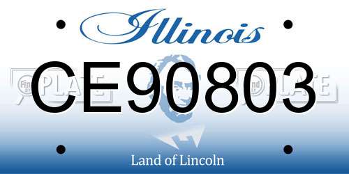 CE90803 Illinois License Plate