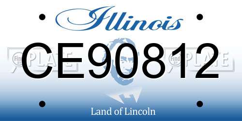 CE90812 Illinois License Plate