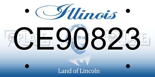 CE90823 Illinois License Plate