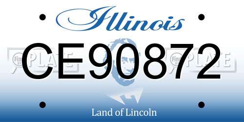 CE90872 Illinois License Plate