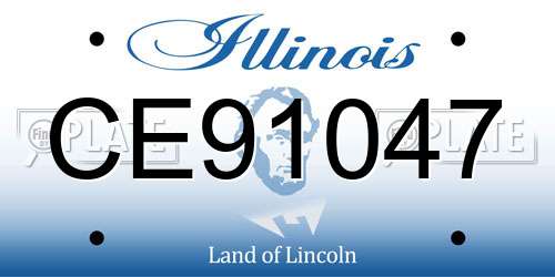 CE91047 Illinois License Plate