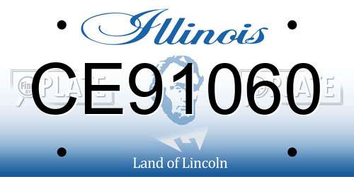 CE91060 Illinois License Plate