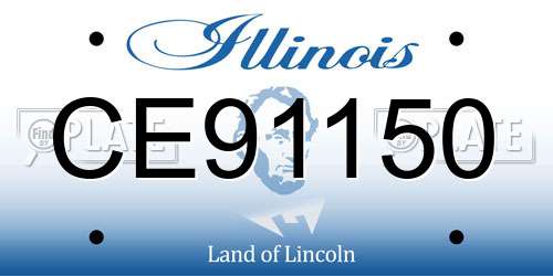 CE91150 Illinois License Plate