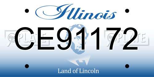 CE91172 Illinois License Plate