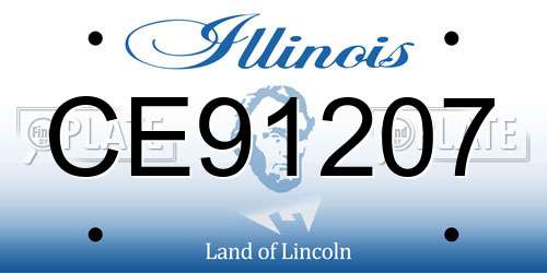 CE91207 Illinois License Plate