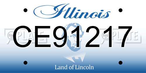CE91217 Illinois License Plate
