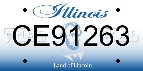 CE91263 Illinois License Plate