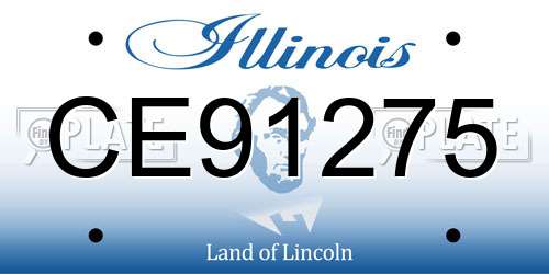CE91275 Illinois License Plate