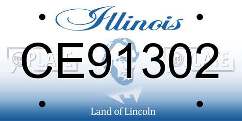 CE91302 Illinois License Plate