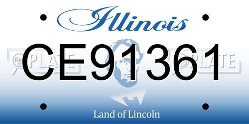 CE91361 Illinois License Plate