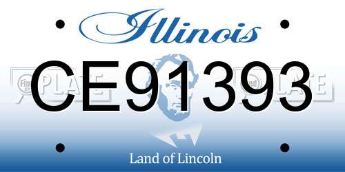 CE91393 Illinois License Plate