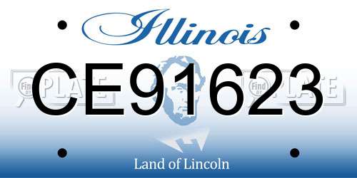 CE91623 Illinois License Plate