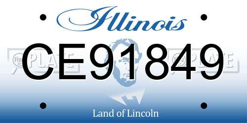CE91849 Illinois License Plate