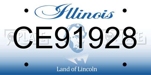 CE91928 Illinois License Plate