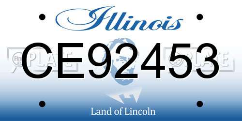 CE92453 Illinois License Plate