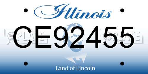 CE92455 Illinois License Plate