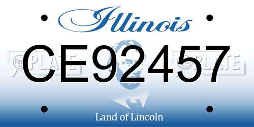 CE92457 Illinois License Plate