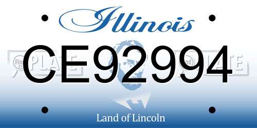 CE92994 Illinois License Plate