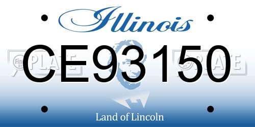 CE93150 Illinois License Plate